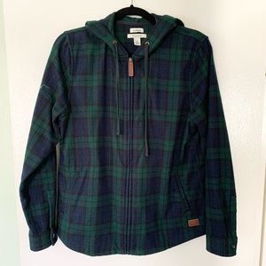 LLBean Plaid Flannel Shirt, Relaxed Zip Hoodie